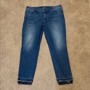 White House Black Market Women's Blue Ankle Jeans